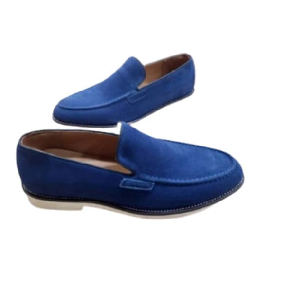 Chaussures, Mocassin en Daim et en Cuir pour Homme